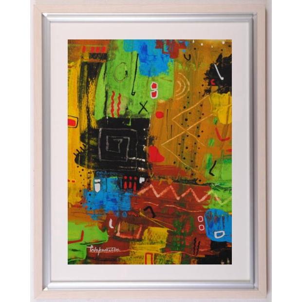 抽象画 絵画 現代アート モダンアート 水彩画 若松愛子 「ポリフォニー