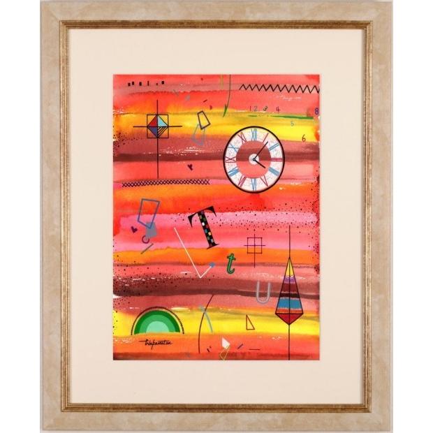 抽象画 絵画 現代アート 現代美術 水彩画 若松愛子 「記憶の層 P-1