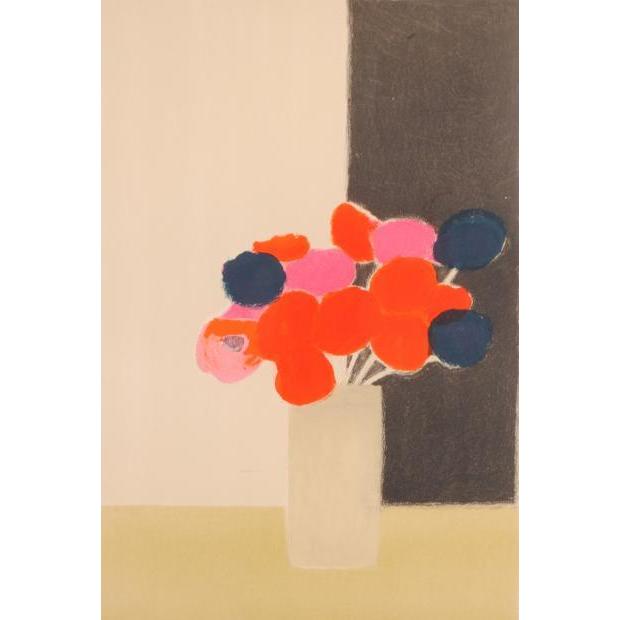 花 絵画 静物画 アネモネ インテリア リトグラフ 版画 ベルナール