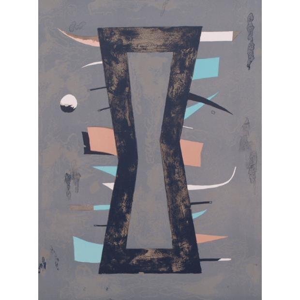 坂本善三 門 抽象画 絵画 リトグラフ 版画 インテリア コレクション