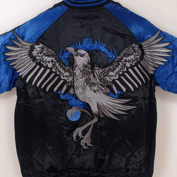 八咫烏刺繍スカジャン リバーシブル 花旅楽団 SCRIPT メンズ