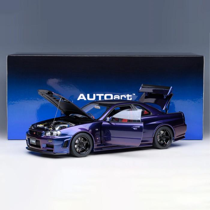 ミニカー 1/18 日産 nismo 記念モデル R34 GT-R Z-tune 紫 NISSAN ダイ