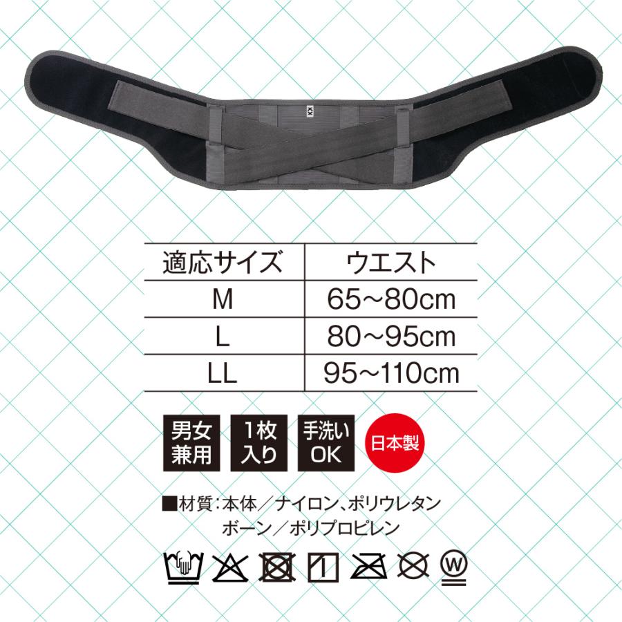 アルファックス コルセット 腰痛 腰痛ベルト 黒 ブラック 短め 丈 腰