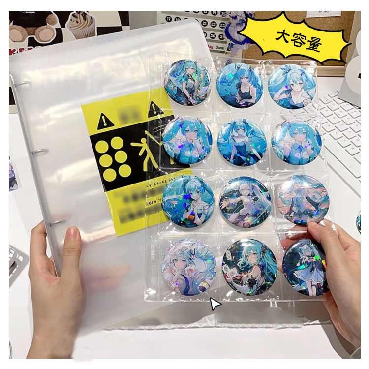 ディスプレイ 収納 ファイル 缶バッジカバー バインダー 缶バッチ A4