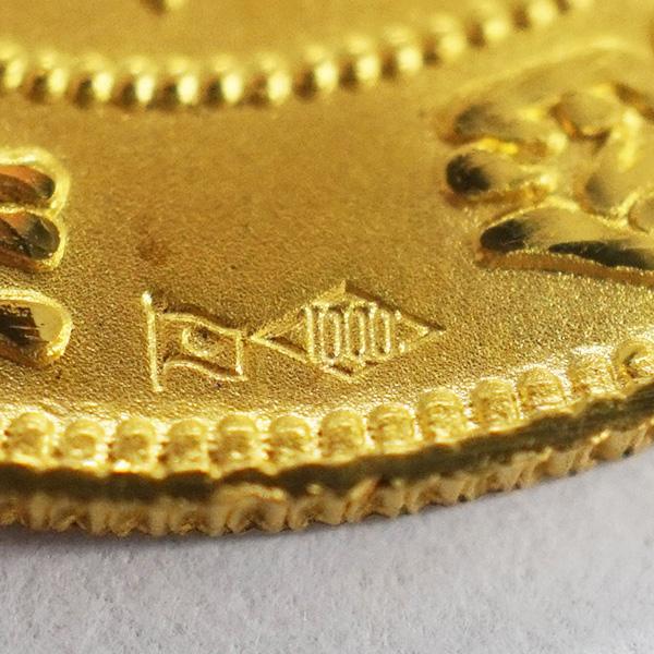 中古A/美品 メダル 天皇陛下御即位五十年 記念 純金 11.6g 昭和50年