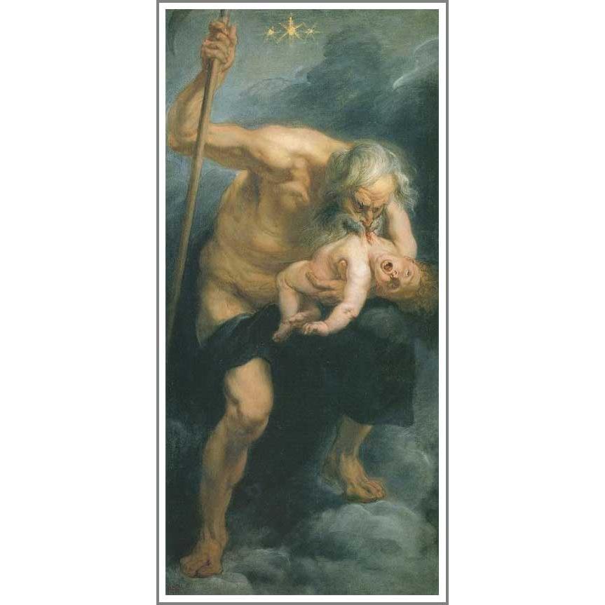 複製画 送料無料 絵画 油彩画 油絵 模写ルーベンス「我が子を喰らう