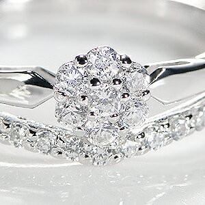 ダイヤモンド リング 二連 ダイヤ 指輪 プラチナ pt900 0.3ct V字