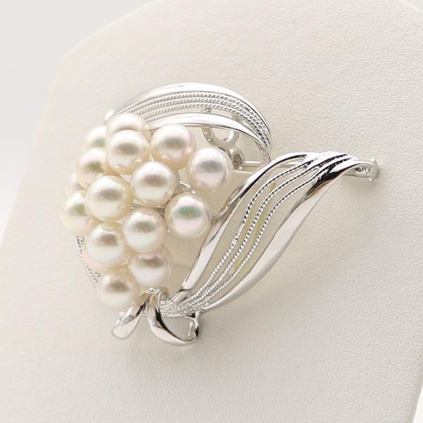 真珠 パール ブローチ あこや真珠 パールブローチ 7mm-7.5mm 16pcs