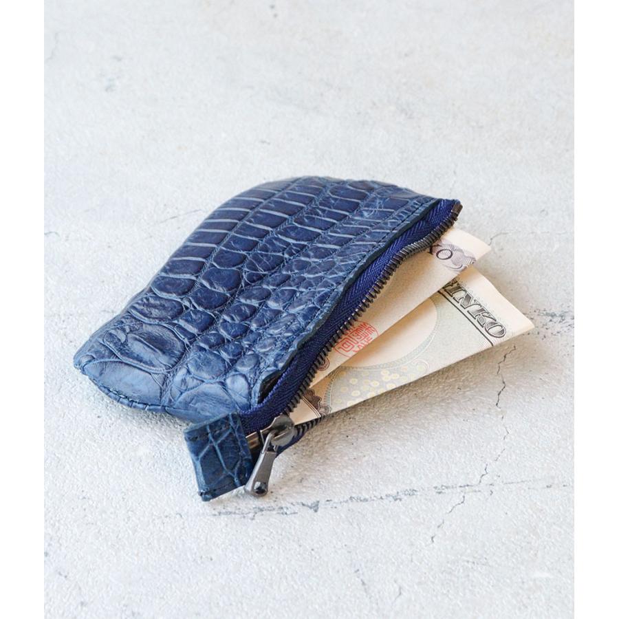 ナイルクロコ革 藍染め ワニ 希少 ZOO(ズー) マルチケース ミニ財布