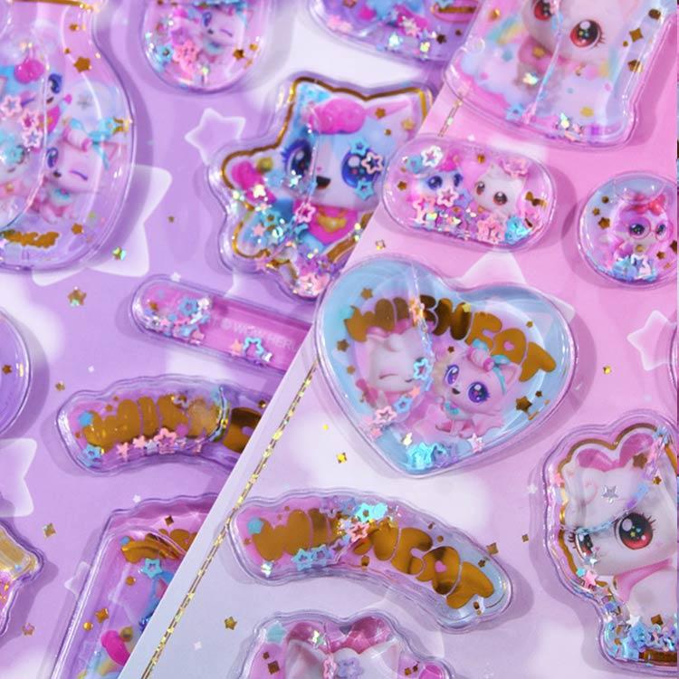 シャカシャカシール ぷくぷく 水入りシール シール 手帳用装飾