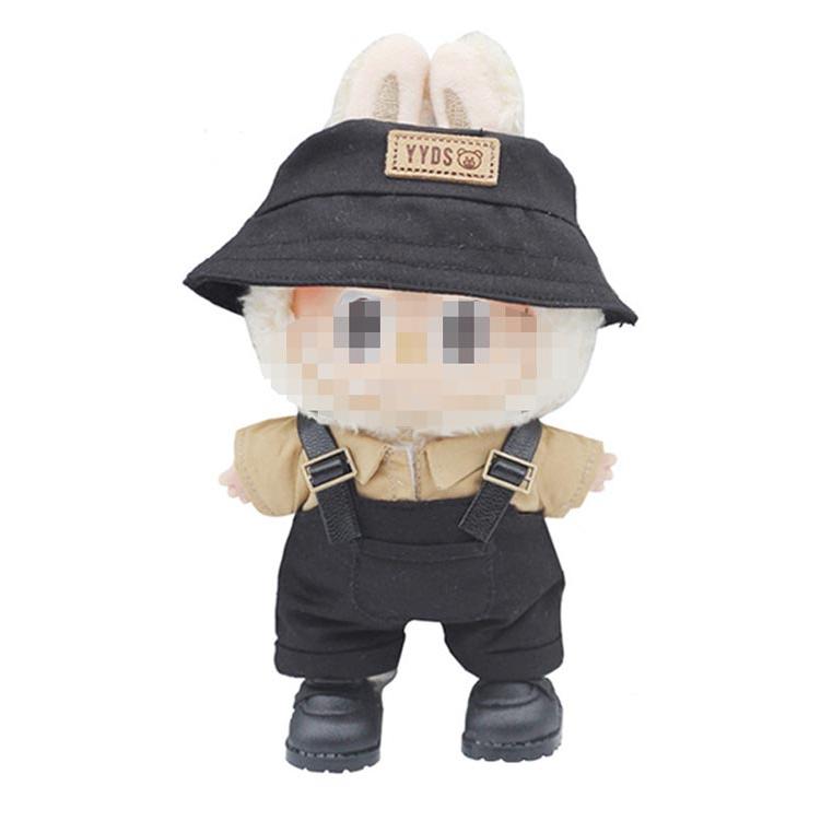 サロペット シャツ！ぬいぐるみ 服 10cm ミニ洋服 衣替え ぬいぐるみ