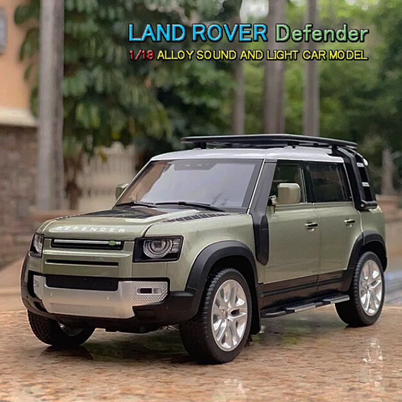 ランドローバー ディフェンダー 110 ミニカー 1/18 全2色 ライト点灯
