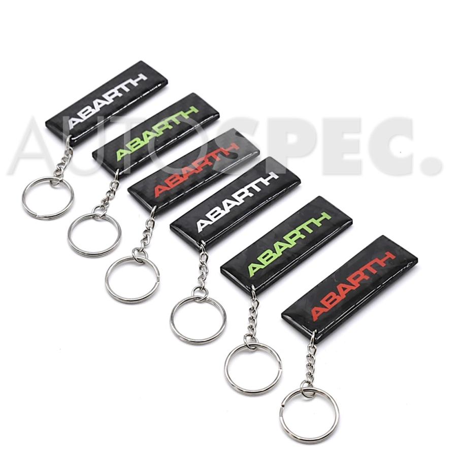 アバルト（ABARTH） カーボン キーリング ホワイト 500 595 695