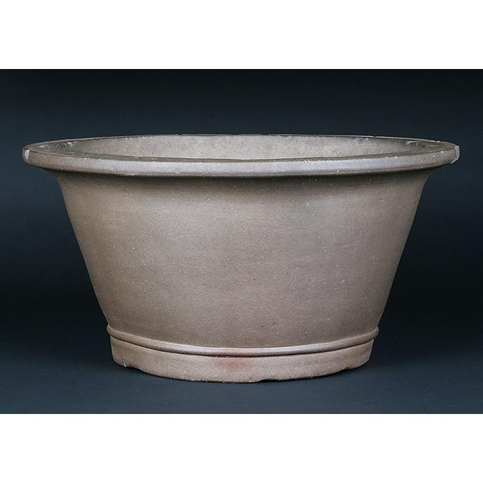 盆栽鉢 植木鉢 バーゲン 「烏泥外縁下紐丸鉢」 陶器 古渡 中国宜興 20
