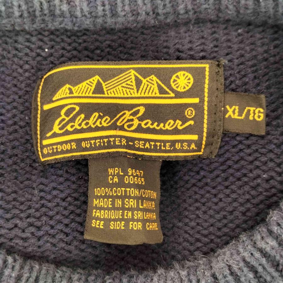 Eddie Bauer（エディーバウアー） 80S 黒タグ 無地 コットンニット