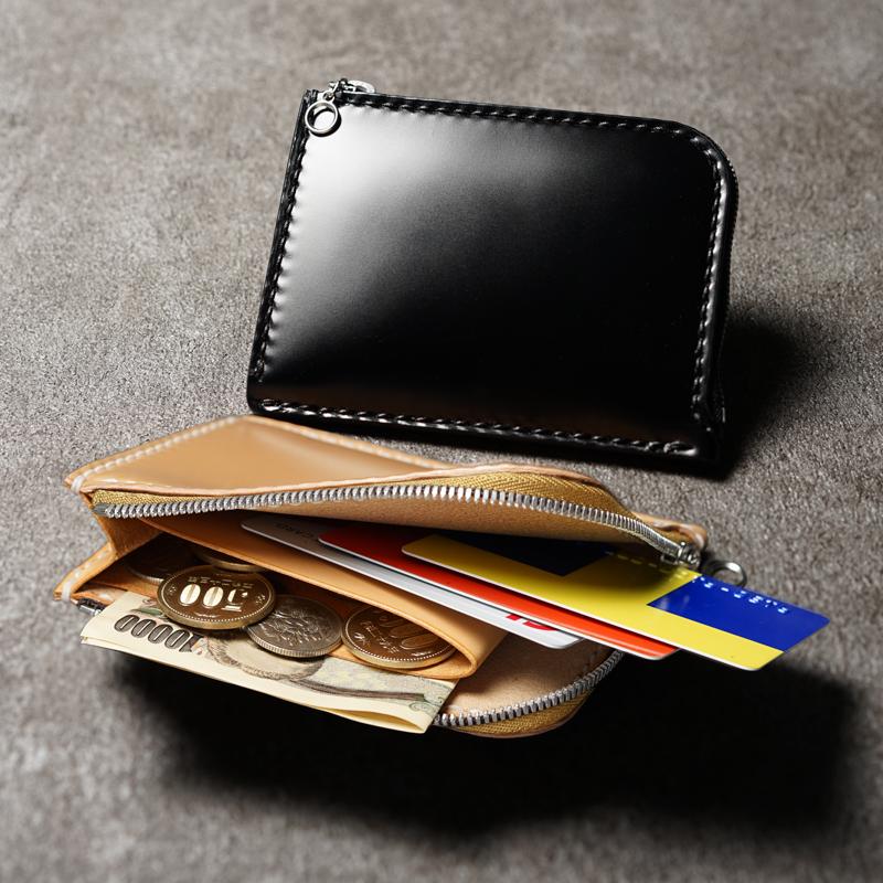 L字ファスナーウォレット コードバン ミニ財布 ミニウォレット