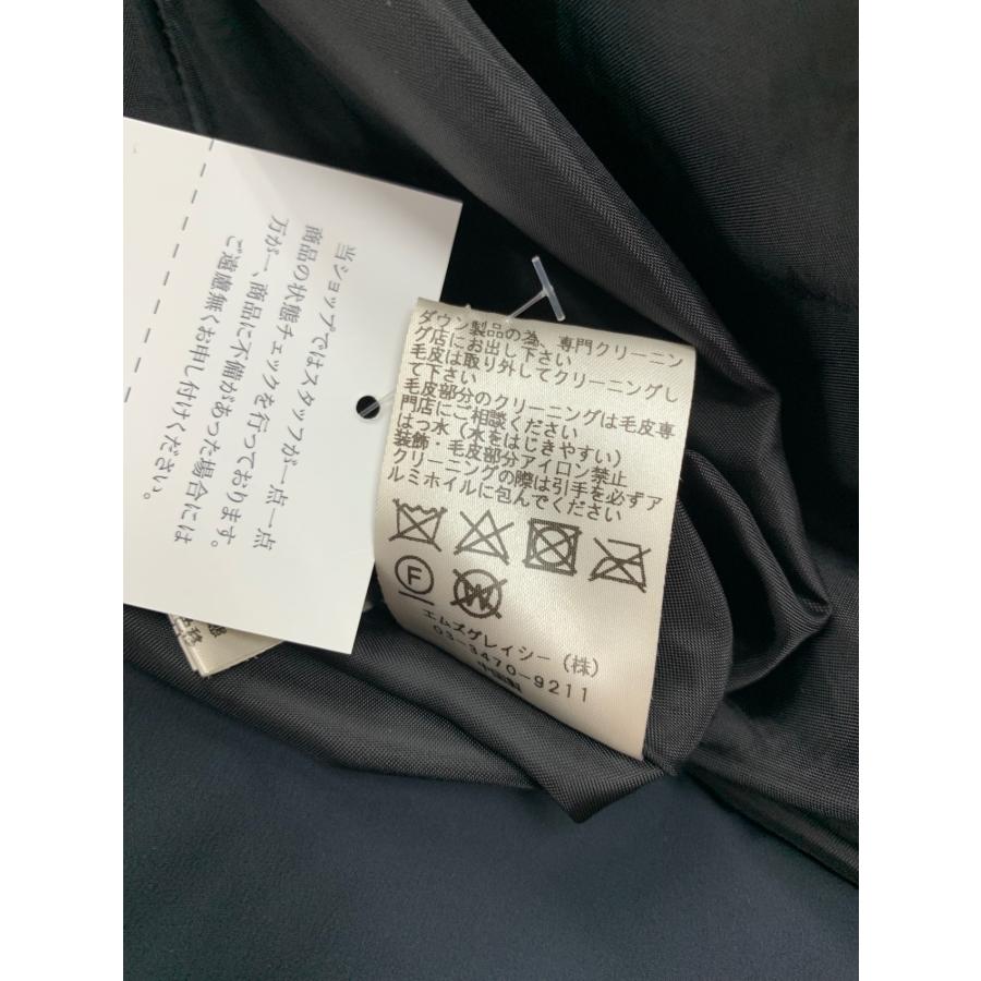 エムズグレイシー 729504 ダウンコート 42 ネイビー パールロゴ