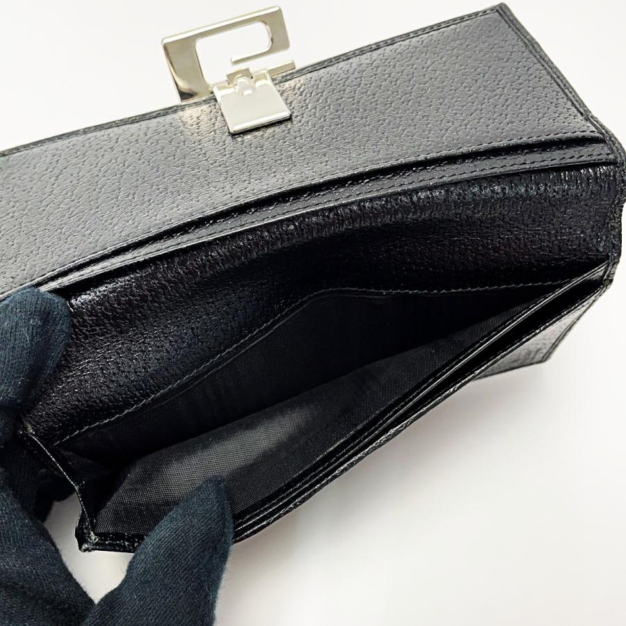 GUCCI（グッチ） 2つ折り長財布 035・1408・2097 ブラック ピグスキン