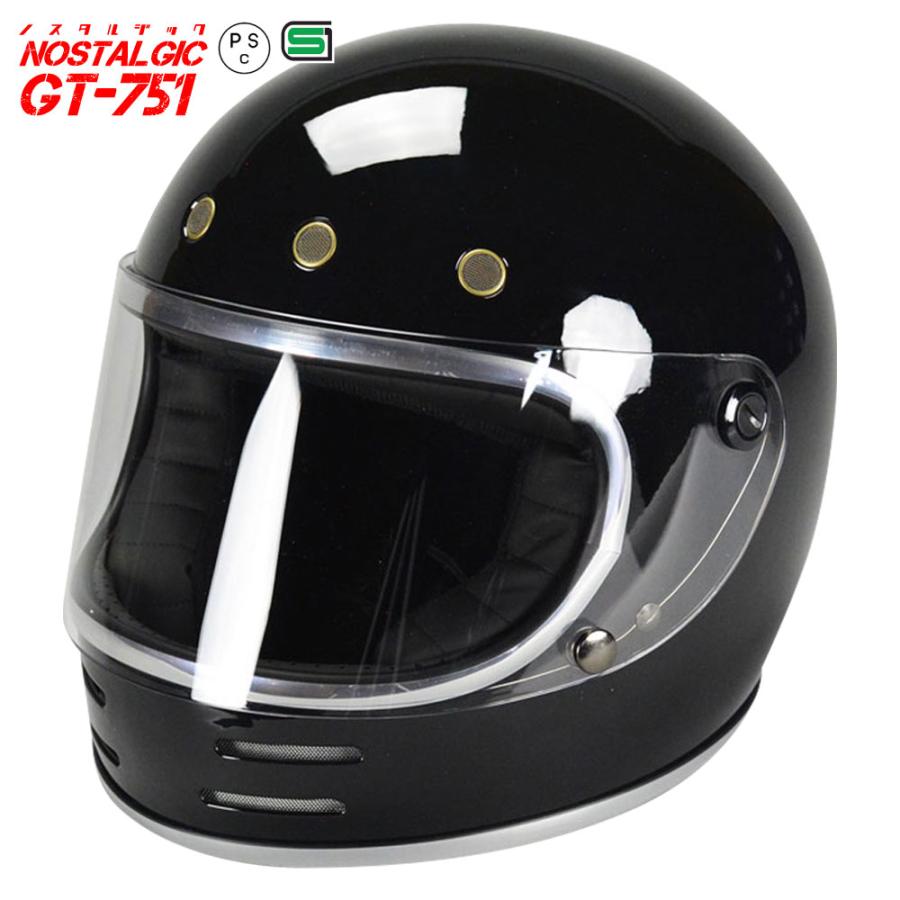 GT751 ヘルメット 族ヘル ノスタルジック GT-751 ホワイト ブラック