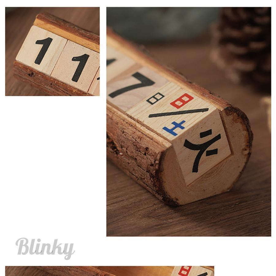 万年カレンダー 木製 カレンダー ウッドカレンダー 卓上カレンダー