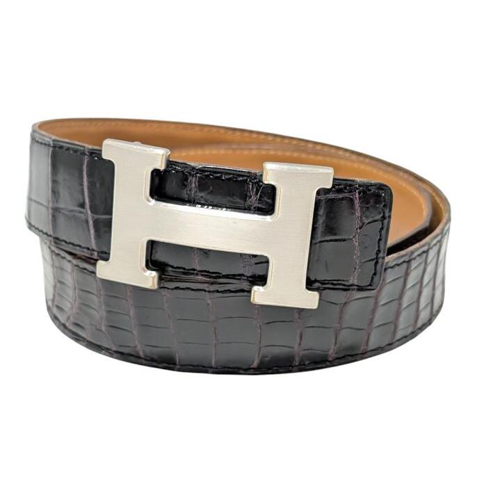 HERMES（エルメス） コンスタンス クロコダイル ベルト クロコ H