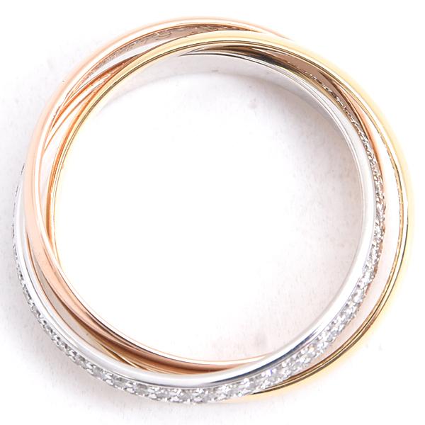 TRINITY（Cartier） カルティエ 指輪 レディース トリニティSM パヴェ