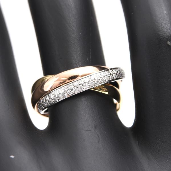 TRINITY（Cartier） カルティエ 指輪 レディース トリニティSM パヴェ