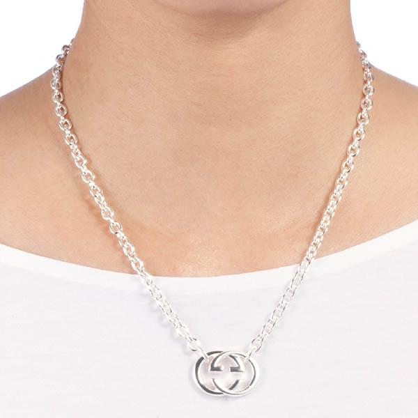 GUCCI（グッチ） ネックレス メンズ Gロゴモチーフ シルバーブリット