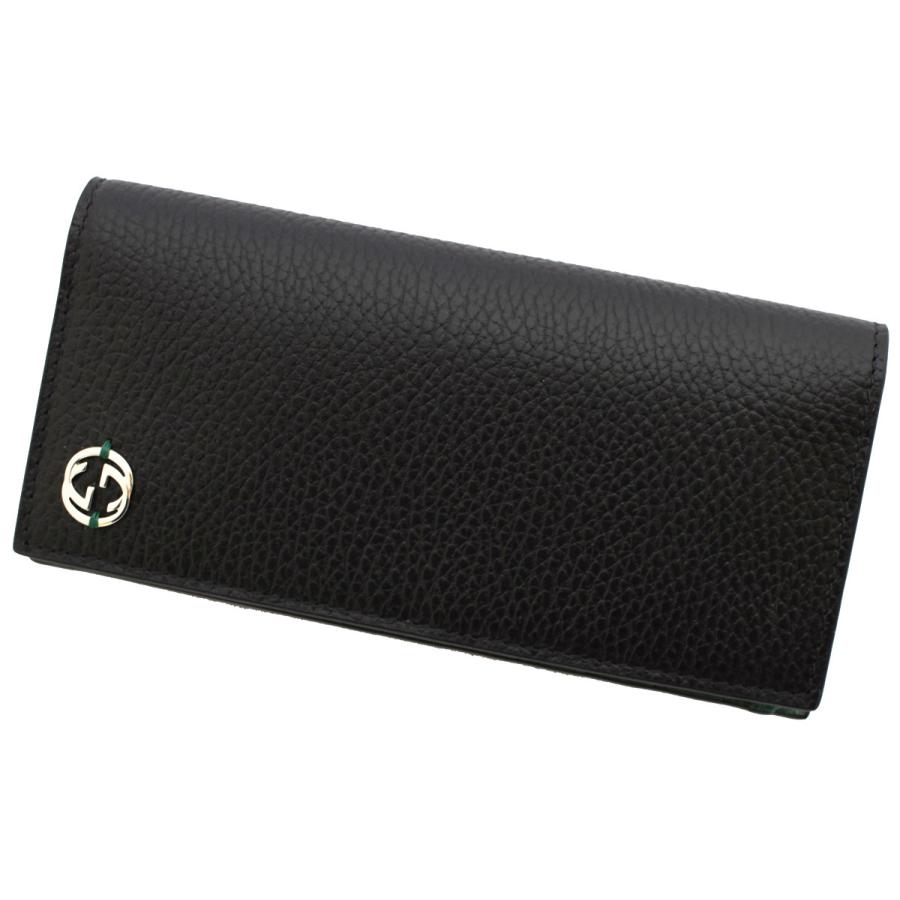 GUCCI（グッチ） 財布 長財布 メンズ スリムタイプ ブラック×グリーン