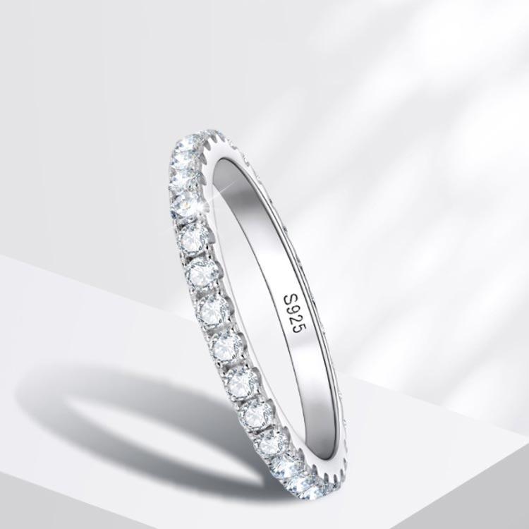 モアサナイト リング フル エタニティ エタニティリング 指輪 ピンキー