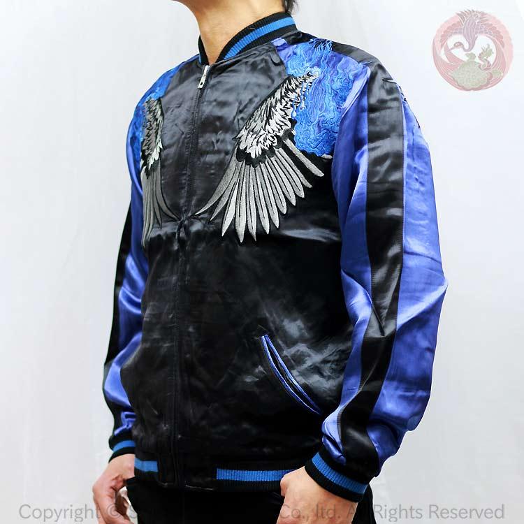 スカジャン 花旅楽団 はなたびがくだんスクリプト八咫烏 SSJ-013 和柄