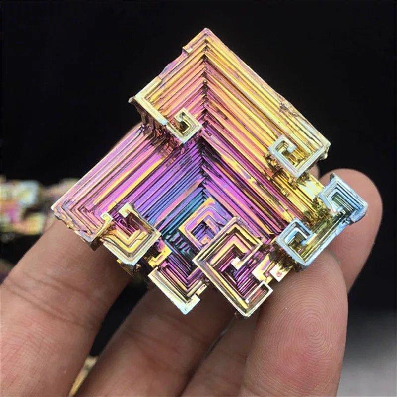 ビスマス人工結晶 虹色 インテリア 高純粋 鉱石 金属 結晶 : bzshop