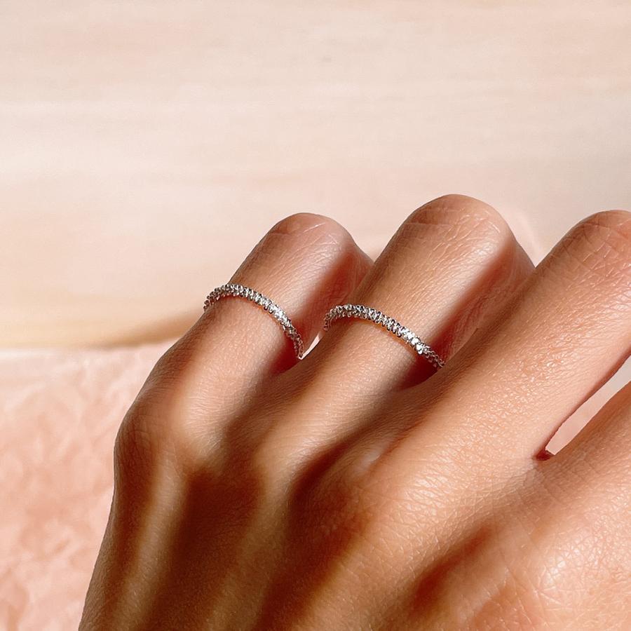 シルバー925 多面カットチェーンリング シルバーリング レディース