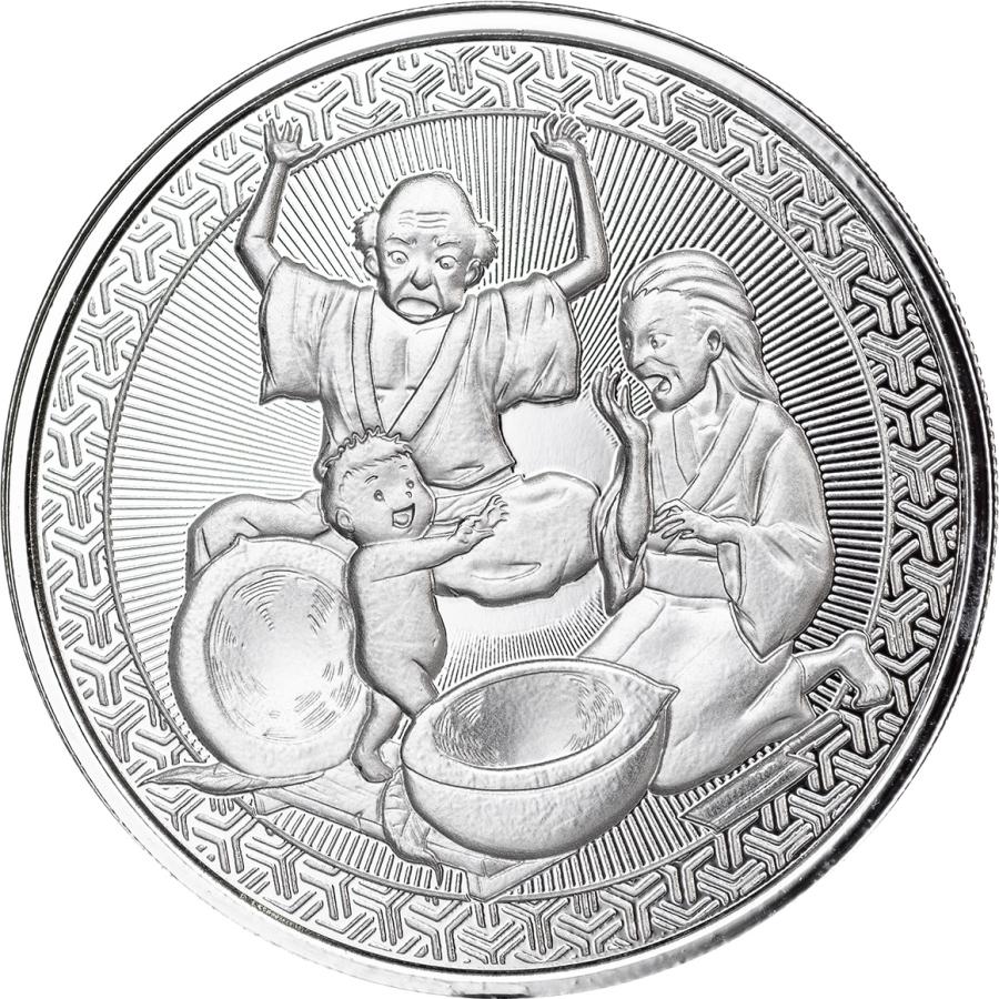 保証書・カプセル付き] (新品) サモア「桃太郎」純銀 1オンス 銀貨【8