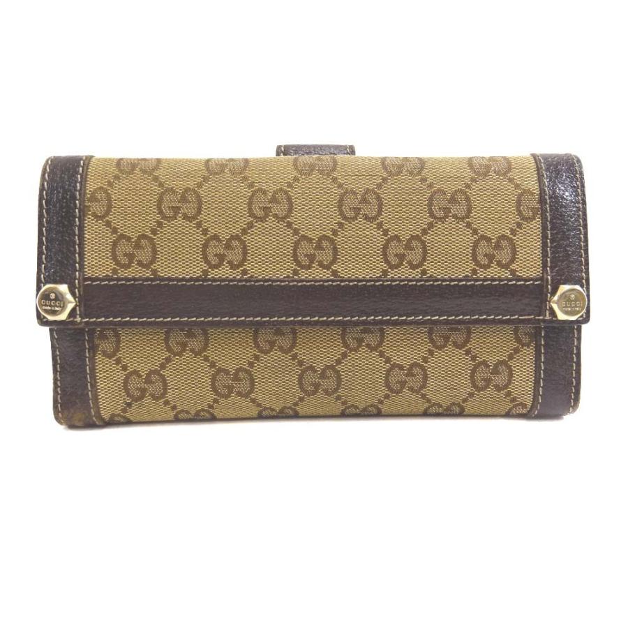 GUCCI（グッチ） GGキャンバス Wホック 長財布 レディース キャンバス