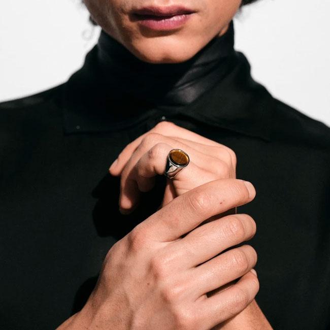 TOMWOOD トムウッド Oval Tiger Eye オーバル タイガーアイ リング