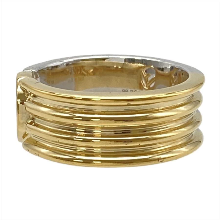 FENDI（フェンディ） FENDI Fロゴ M リング 指輪 メタル ゴールド