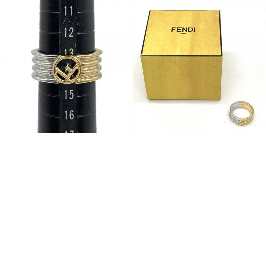 FENDI（フェンディ） FENDI Fロゴ M リング 指輪 メタル ゴールド