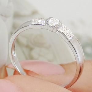 pt900 プラチナ ダイヤモンド ダイヤ 指輪 リング シンプル 埋め込み 4