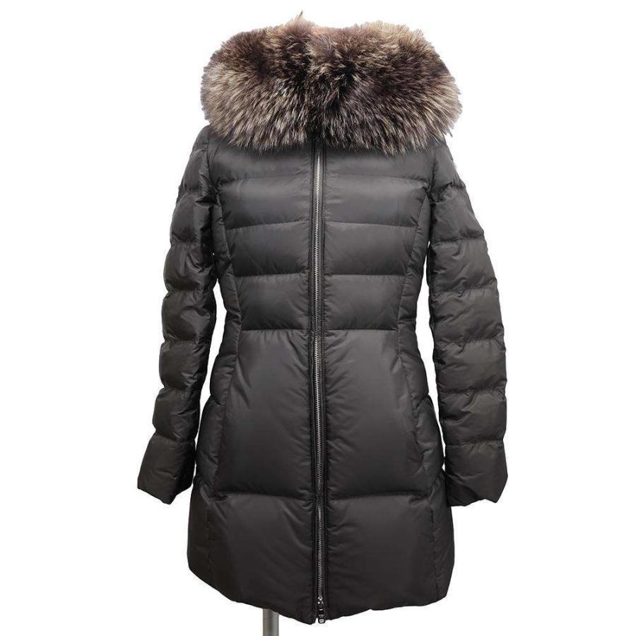 プラダ ダウンコート ブルーフォックスファー レディースサイズ36S