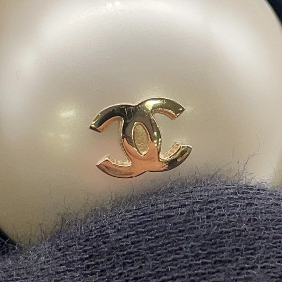 シャネル ヘアゴム ココマーク フェイクパール ロゴ シュシュ F22V