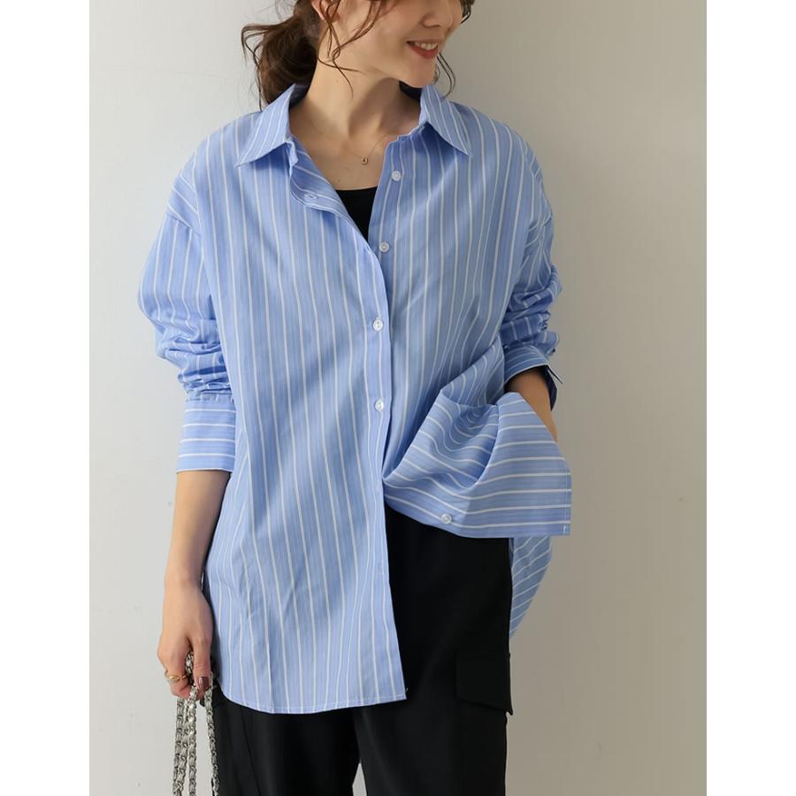 Re:EDIT（リエディ） シャツ レディース ストライプシャツ ストライプ