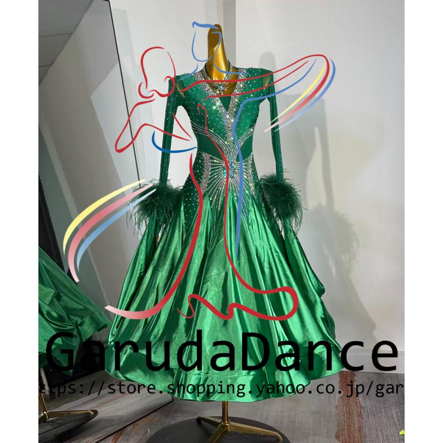Garuda SHOP レディース社交ダンス衣装 競技ドレス ワルツドレス高級品