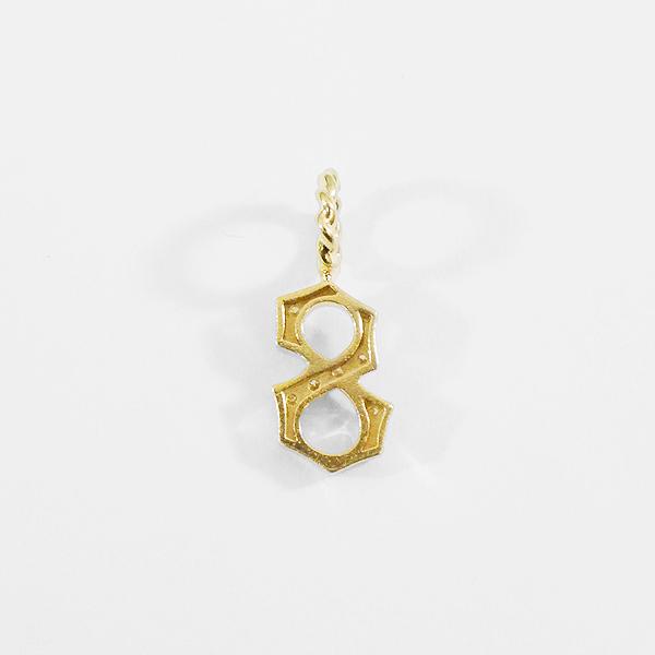 SJX DIAMOND NUMBER CHARM 「8」 K18 YG 6ZC0118 ダイヤペンダント