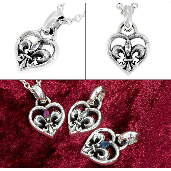 ハート ネックレス メンズ シルバー フルール ド リス ブランド