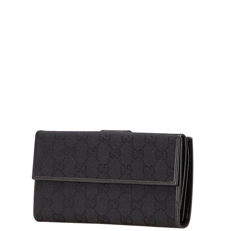 GUCCI（グッチ） GGキャンバス 長財布 035 2888 ブラック キャンバス