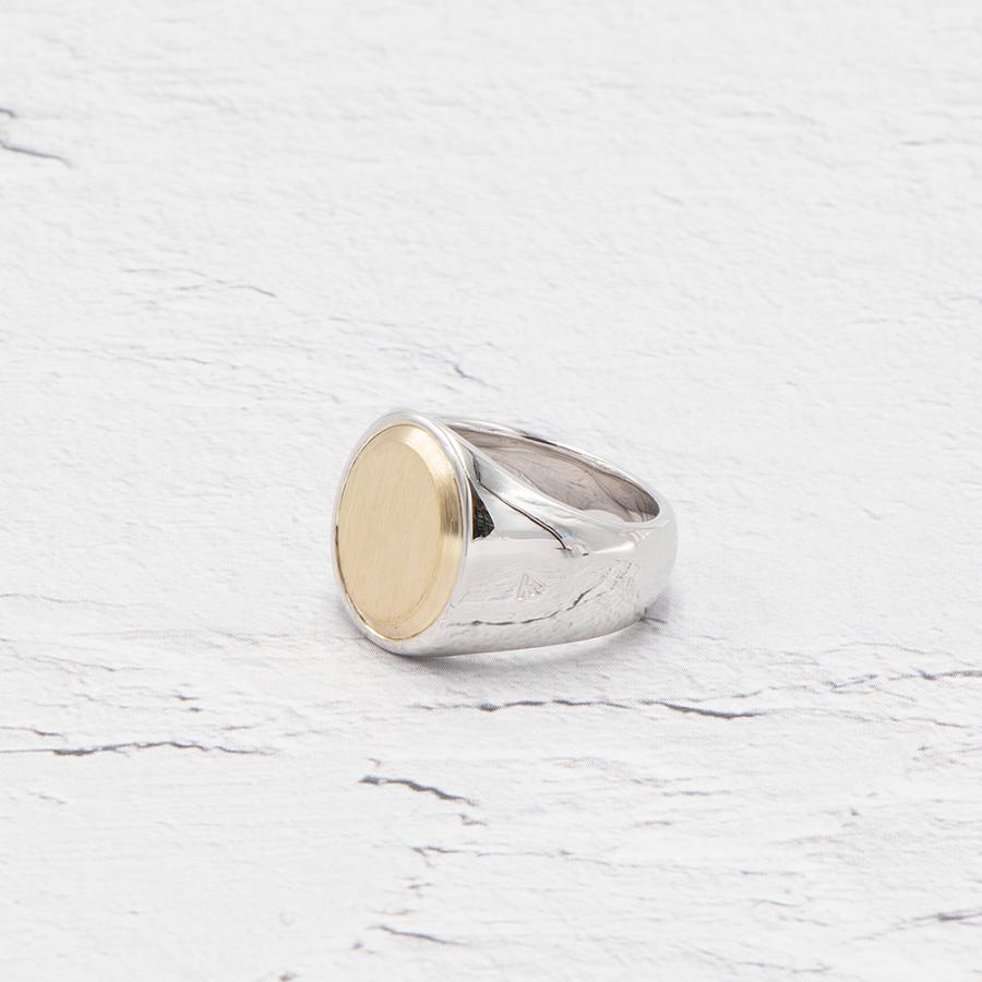 TOM WOOD（トムウッド） リング シルバー オーバルゴールドトップ Oval
