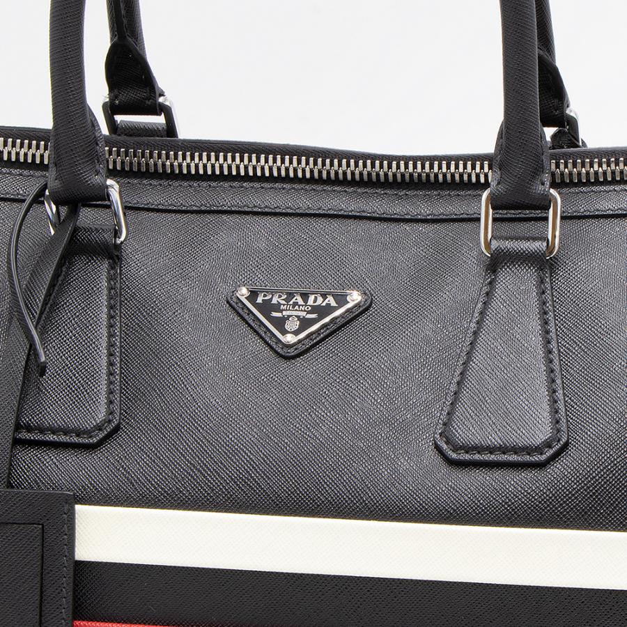 PRADA（プラダ） ボストンバッグ ブラック/ホワイト 2VC372 2FKG F02VK
