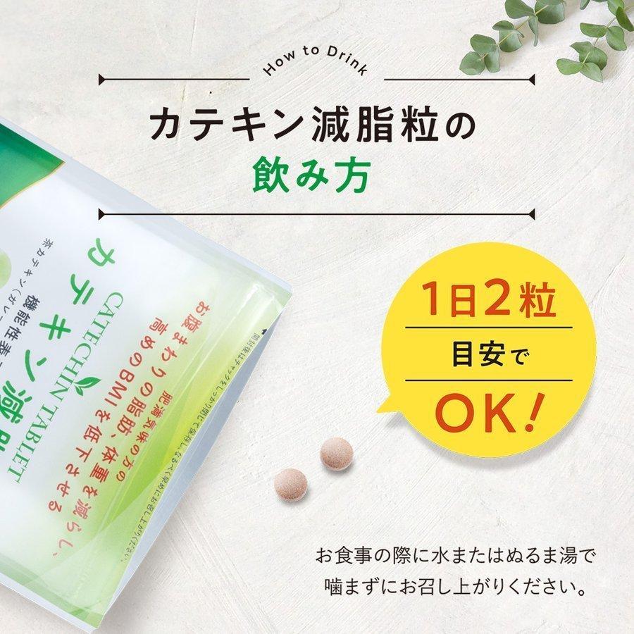 DMJえがお生活 カテキンサプリ 1か月分 カテキン減脂粒 内臓脂肪