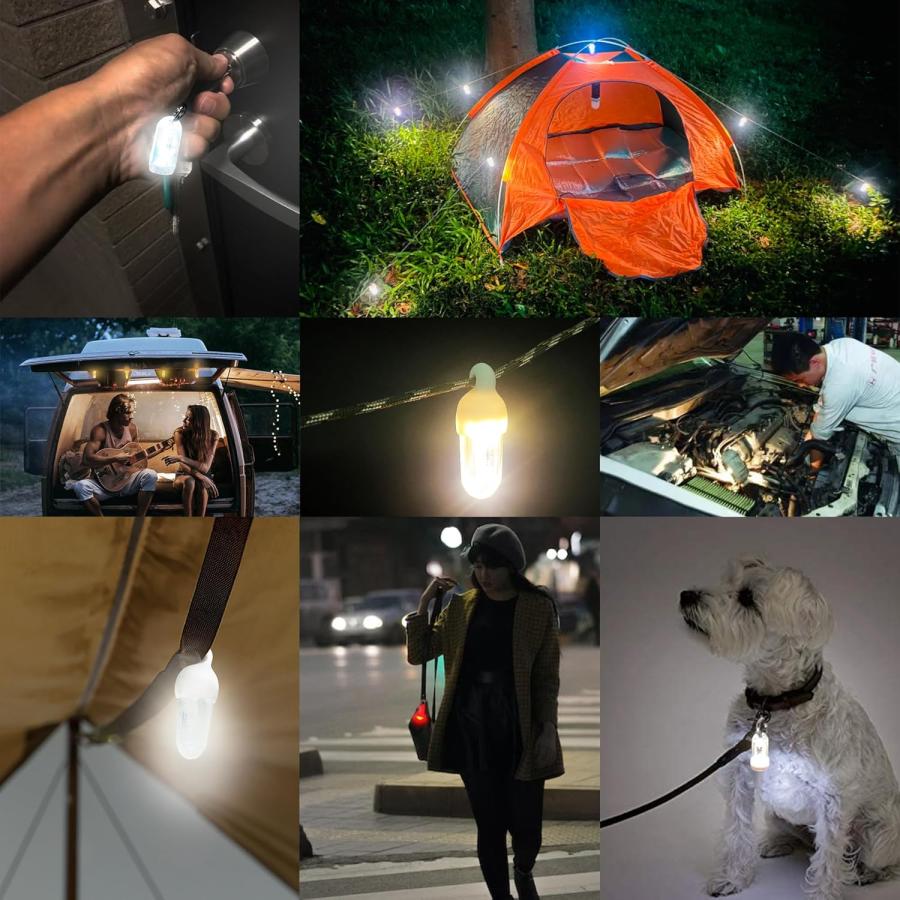 DOKEEP GD2 超ミニLEDライト 2個セット 超軽量 11g TYPE-C充電式 EDC